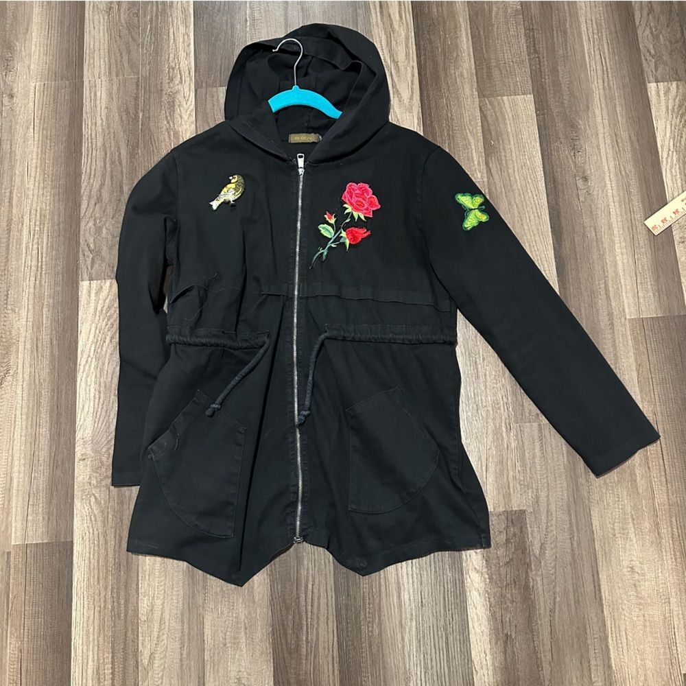 Glocal made in Italy whimsigoth flower and butterfly detail jacket size M